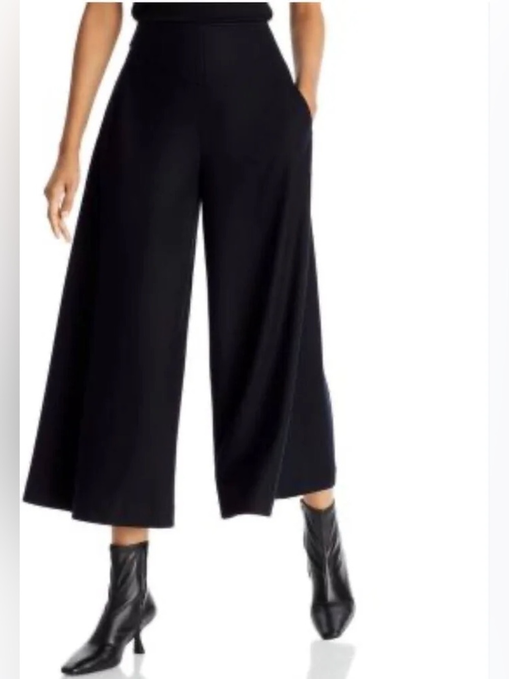 Olivaceous Thick Knit Wide-Leg Pants
